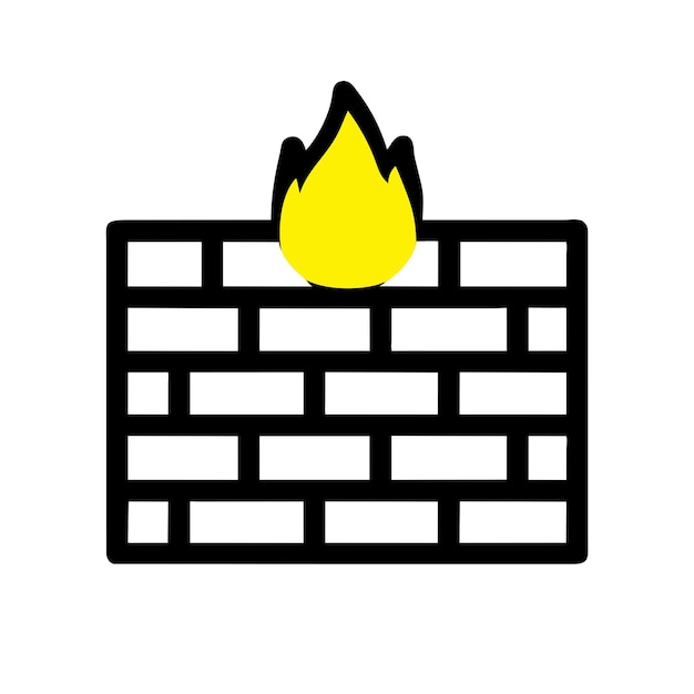 Netværkssikkerheds firewall vektor grafik illustration EPS kildefilformat tabsfri skalering ikon