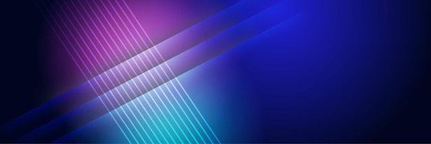 Netværksteknologi digital mørkeblå farverig designbanner