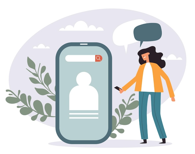 Network advertising video social media concept flat graphic design illustration