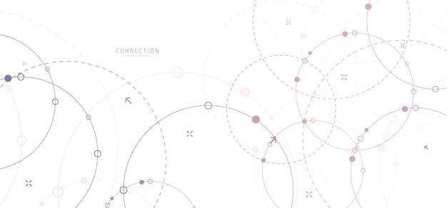 network background connections with points lines and people icons vector technology background