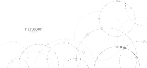 network background connections with points lines and people icons vector technology background