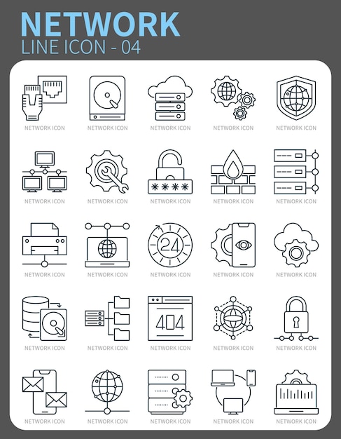 network communication internet line icon