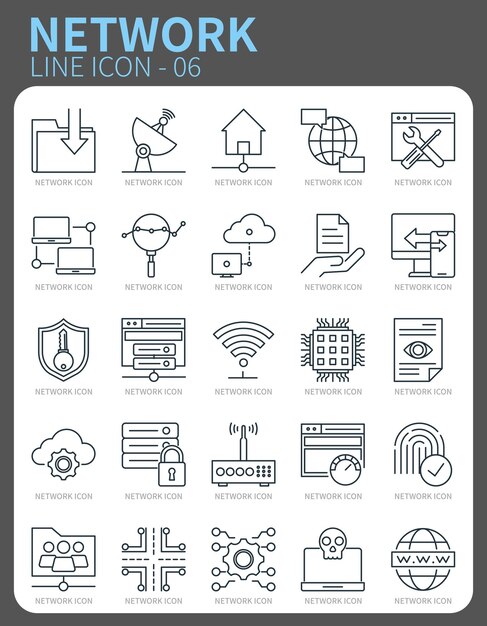 network communication internet line icon