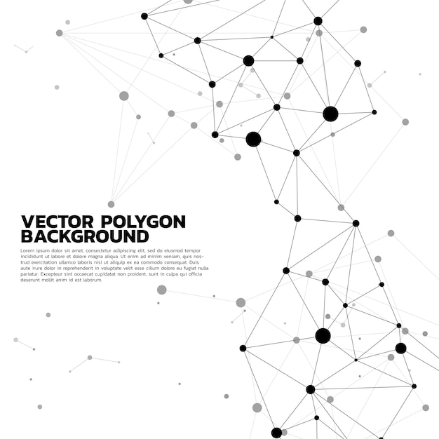 Network Connecting dot polygon background.