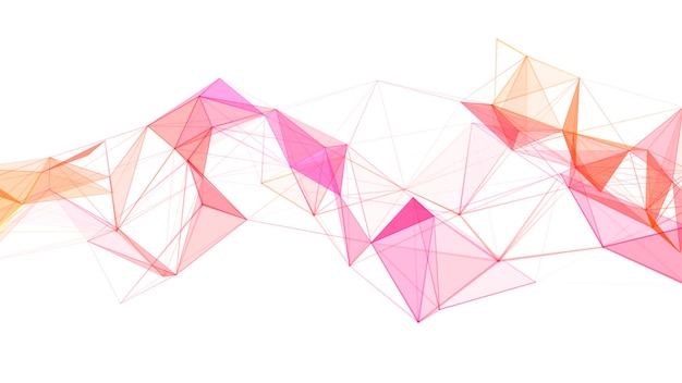 Network connection structure Digital background with dots and lines Big data visualization Vector illustration