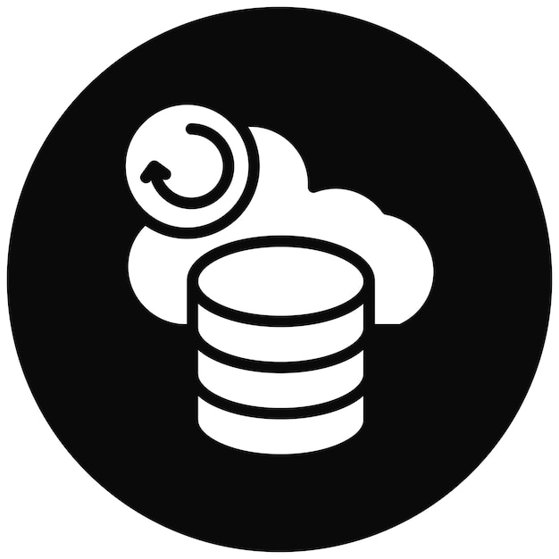 network data backup vector icon illustration of networking iconset