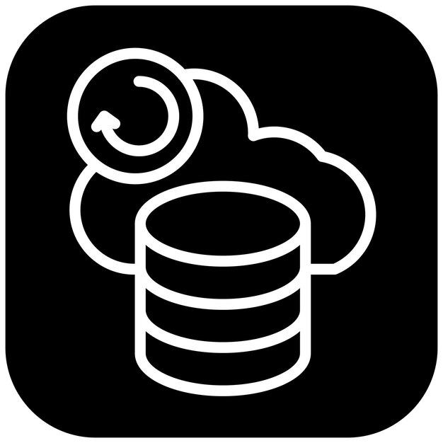 network data backup vector icon illustration of networking iconset