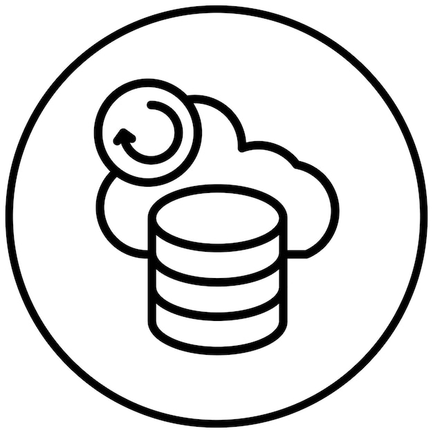 Network Data Backup vector icon illustration of Networking iconset