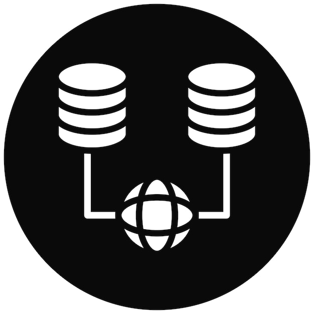 network data management vector icon illustration of networking iconset