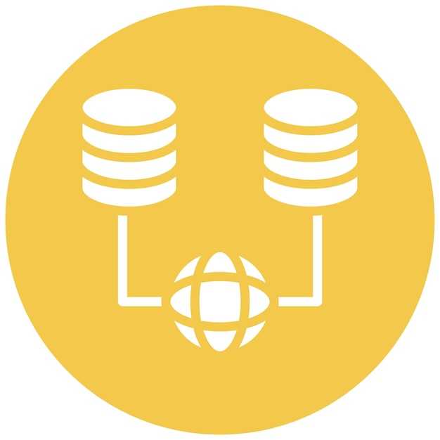 network data management vector icon illustration of networking iconset