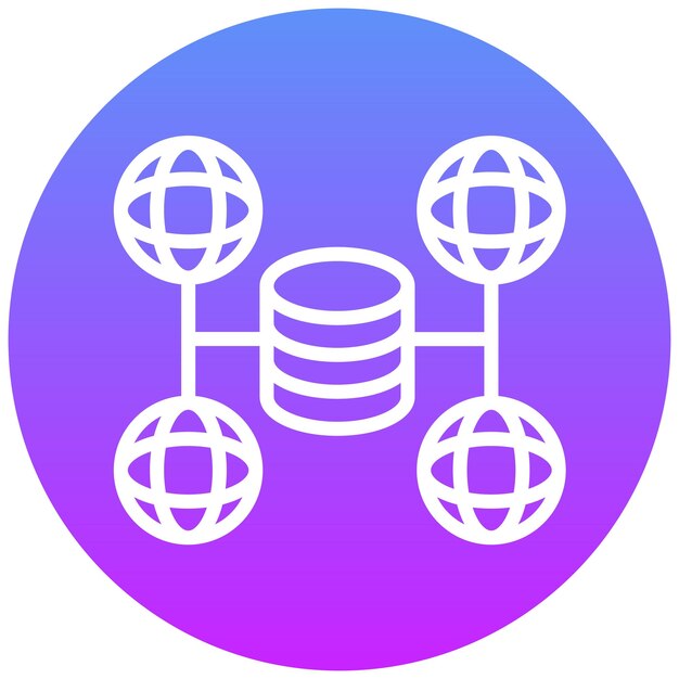 network data storage vector icon illustration of networking iconset