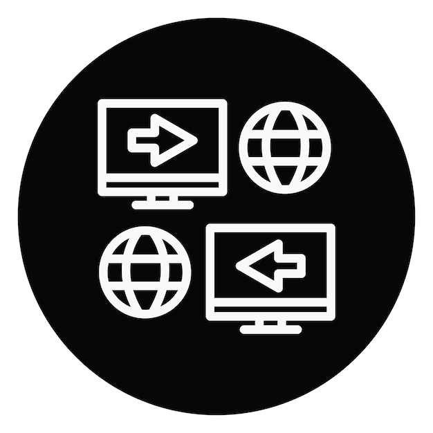 Network Data Transfer Vector Illustration