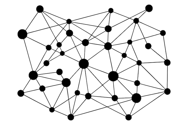 Network Graph Nodes Connections Chart Data Points Trend Analysis