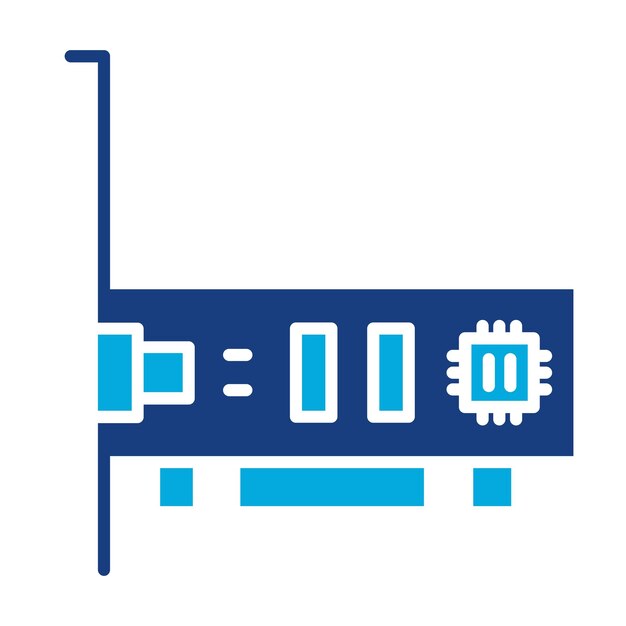 Network Interface Card Duotone Illustration
