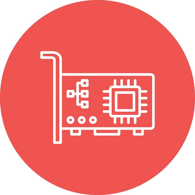 Network Interface Card Vector Illustration Style