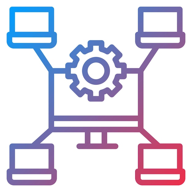 network management icon vector image can be used for networking