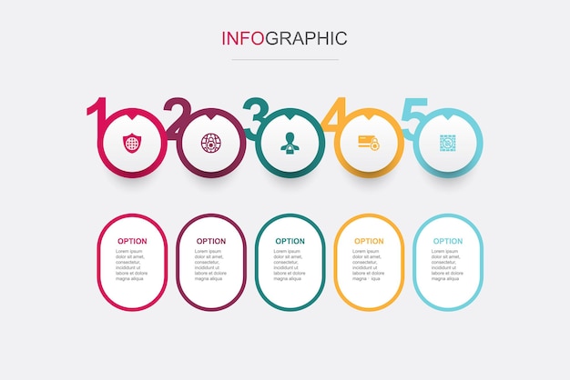 network security private network online privacy secure payment antivirus firewall icons infographic design template creative concept with 5 steps
