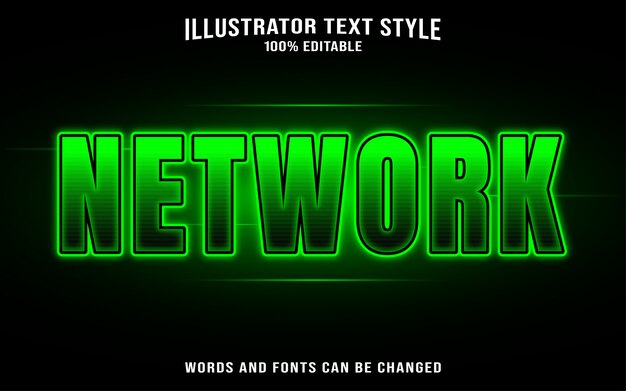 Network text style