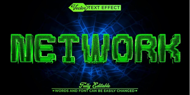 Network Vector Editable Text Effect Template