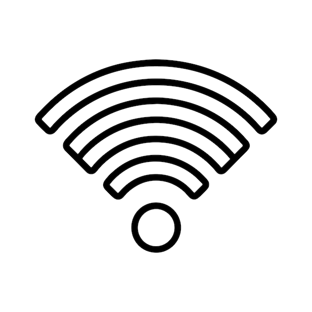network wifi types of black vector icon black art