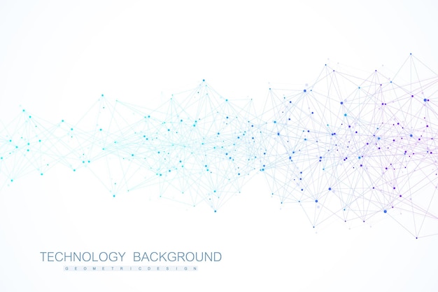 Networking connect technology abstract concept global network connections with points and lines