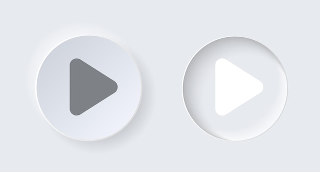 Neumorphic round on and off button for interface app