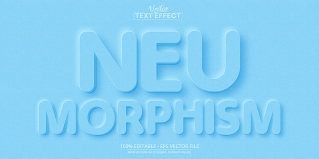 neumorphism text, new design trend style editable text effect