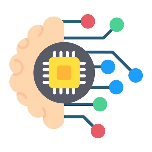 neural engineering flat illustration