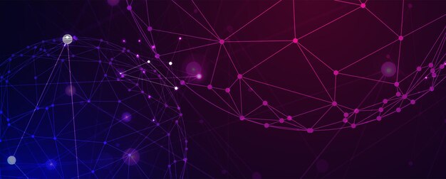 neural network concept connected cells with links high technology process abstract futuristic background