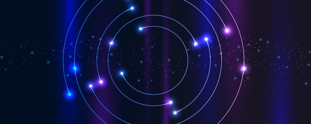 Neural network concept Connected cells with links High technology process Abstract futuristic background