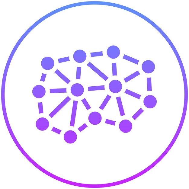 Neural Network vector icon illustration of Robotics iconset