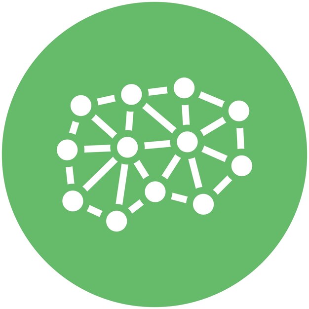 Neural Network vector icon illustration of Robotics iconset