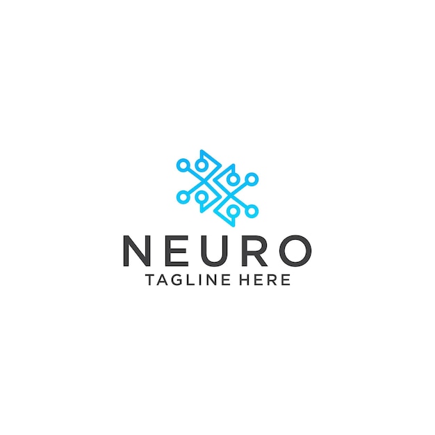 Neuro logo icon design vector template
