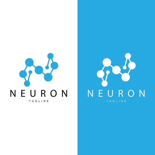 Neuron Logo Cel Dna Network Vector And Particle Technology Simple Illustration Template Design