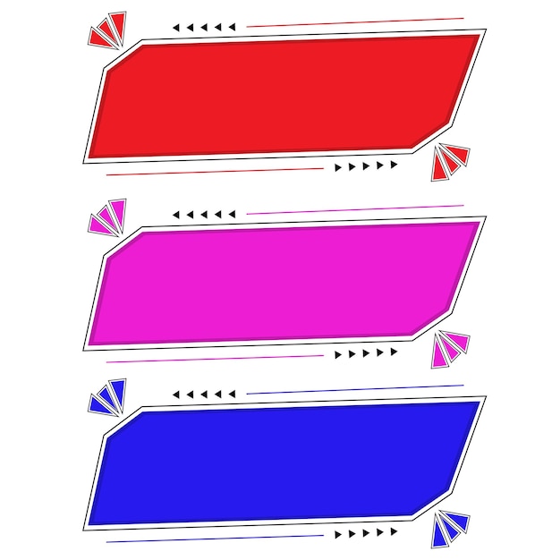 new attractive tag banner shape vector hd