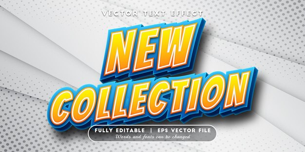 New collection text effect with editable text style