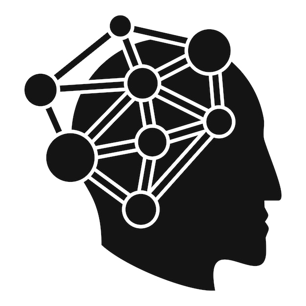 New Creative mind icon simple vector Person work