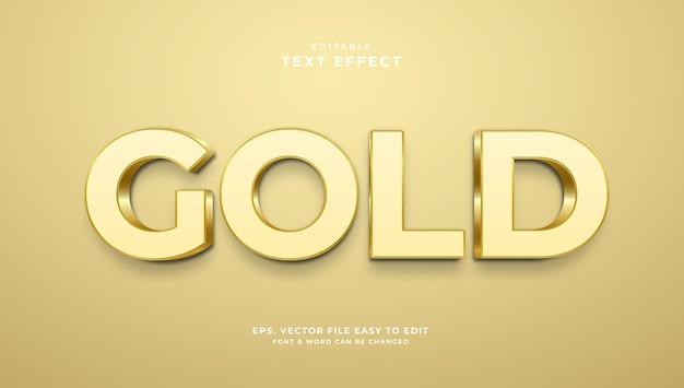 new editable text effect GOLD STYLE
