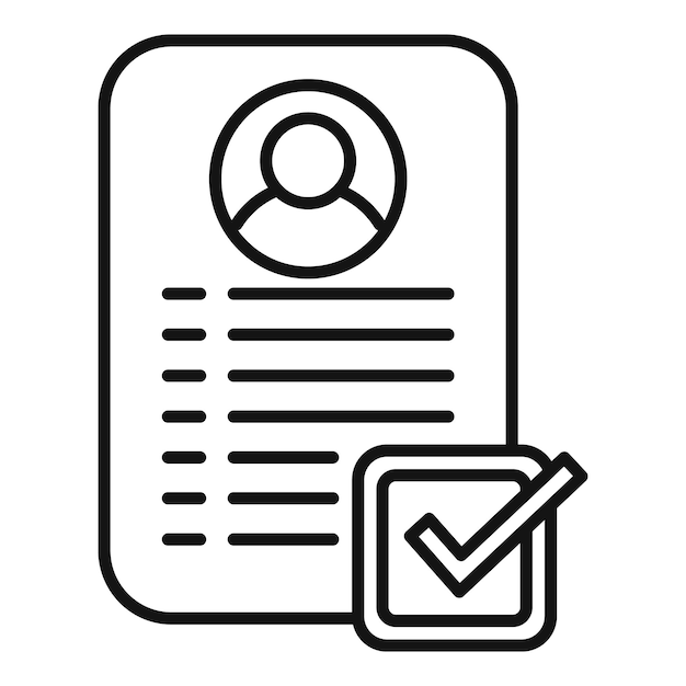 New form paper icon outline vector Form device computer