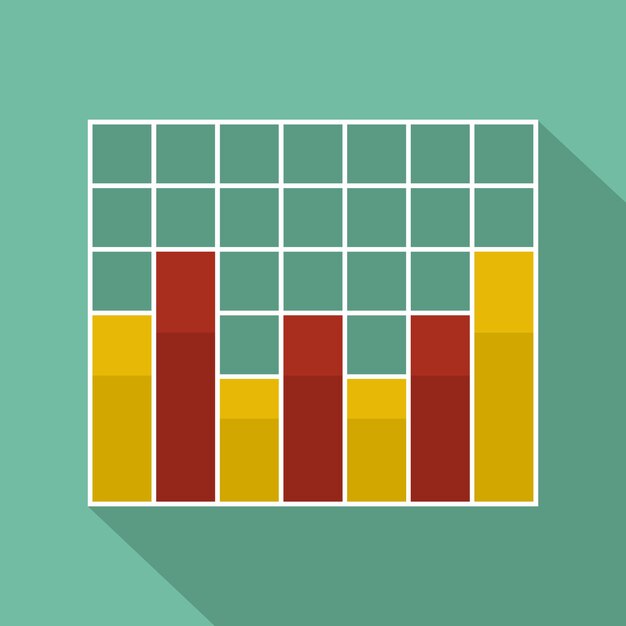 new graph icon flat illustration of new graph vector icon for any web design