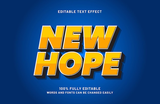 new hope editable text effect