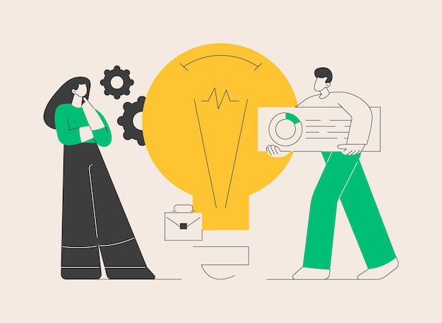 New idea generation abstract concept vector illustration