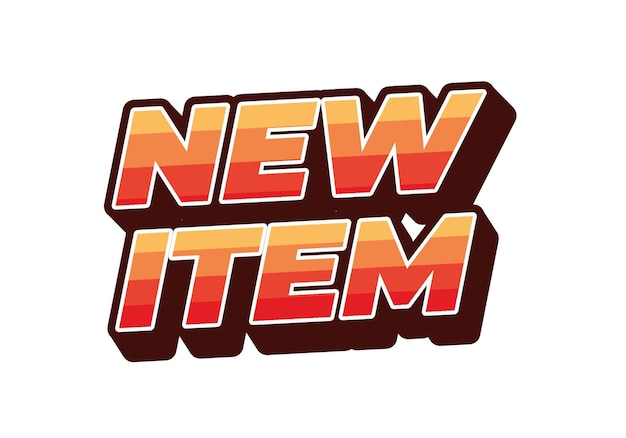 New item Text effect in 3D style for print ad purpose