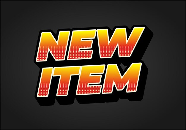 New item Text effect in 3D style for print ad purpose