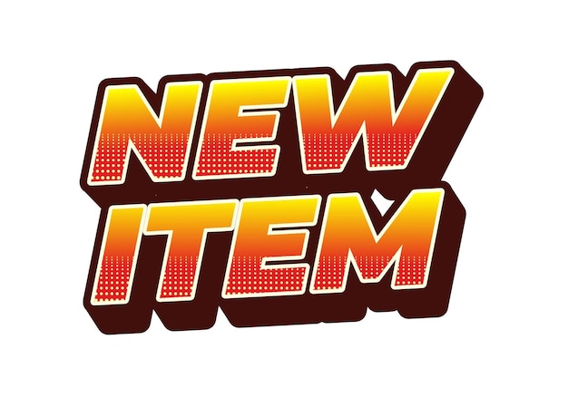 New item Text effect in 3D style for print ad purpose