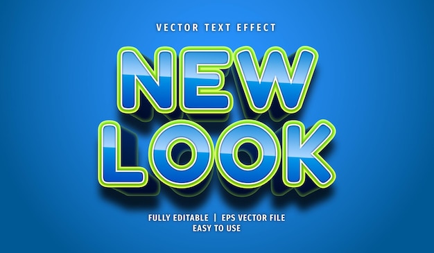 New Look Text effect, Editable Text Style