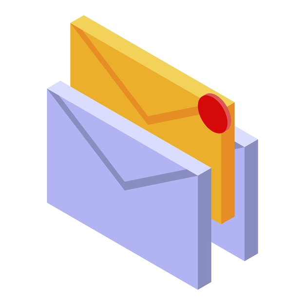 New mail recruiter icon Isometric of new mail recruiter vector icon for web design isolated on white background