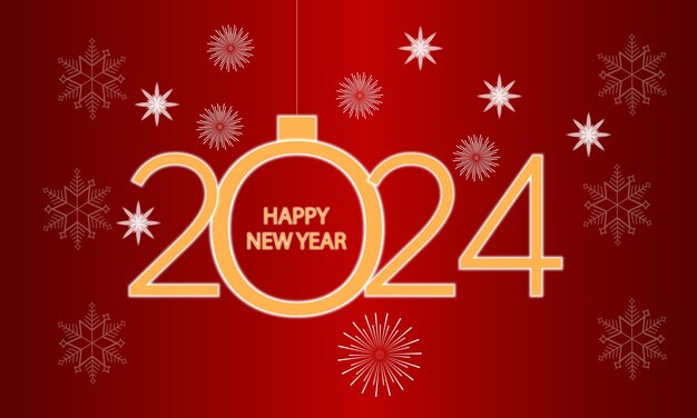 New Year's Eve 2024 Countdown Celebration and Party Concept with Fireworks Champagne and Festive Fun Holiday greeting card background banner card poster design