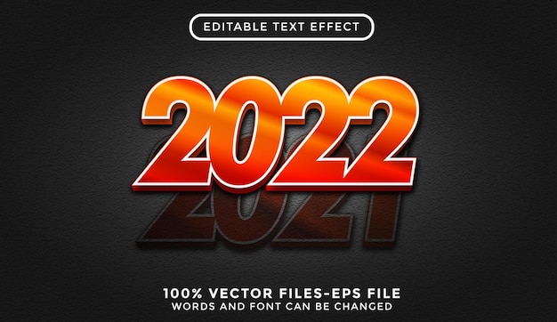 New Year text with golden texture. editable text effect premium vectors