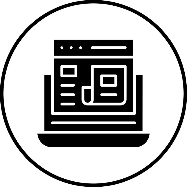 news article icon vector image can be used for journalism